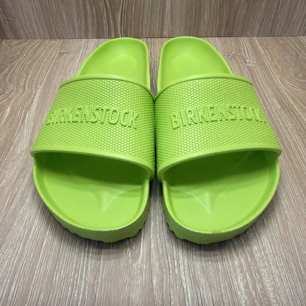 Birkenstock Barbados Men's Green Slide Sandals Slip-On Logo Solid US 9 EU 42 W11